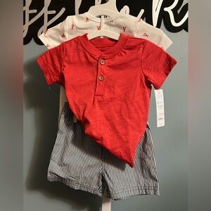 Carter’s Just One You Boys 3 piece Set Lobster onesie, shirt, and shorts NWT